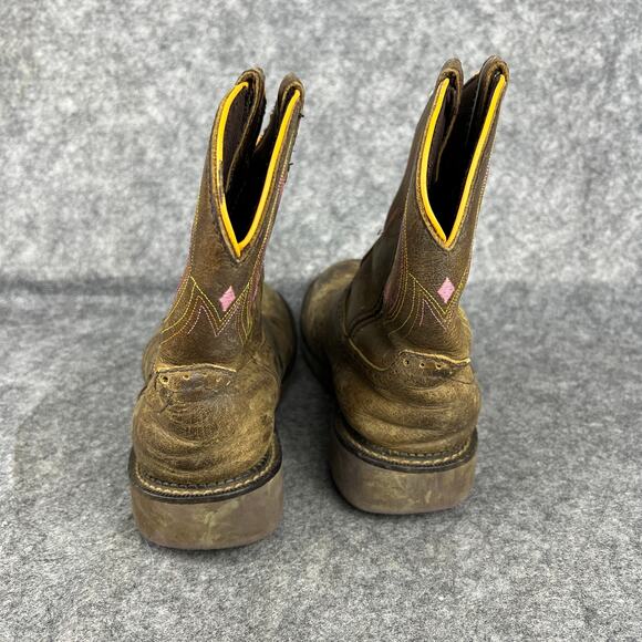 Justin Boots Womens 6.5 B Gypsy Cowboy‎ Western Classic Pull On Brown Leather - Picture 4 of 6